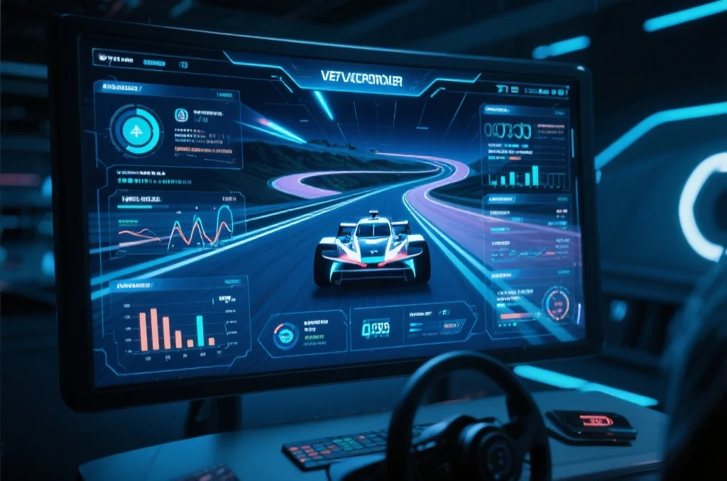 模拟赛车数据可视化界面